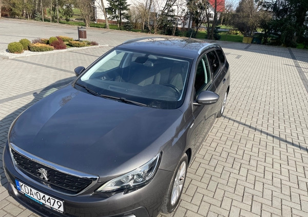 Peugeot 308 cena 41900 przebieg: 130000, rok produkcji 2018 z Grybów małe 232